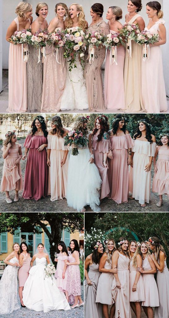 30 + Mismatched Bridesmaid Dresses Ideas for 2024 | SMYD