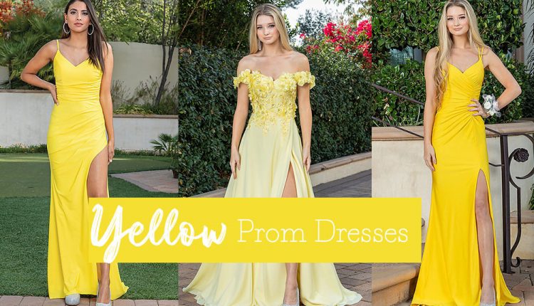 yellow prom dresses